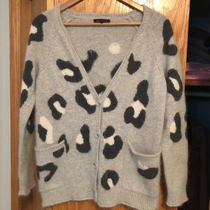 Talulah leopard angora cardigan size medium